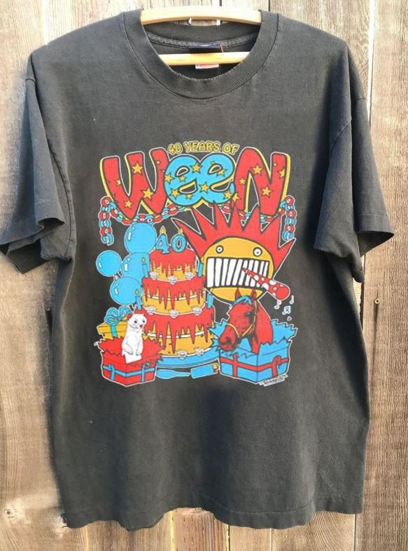 Ween 40th Anniversary Tour Band Graphic Charcoal Unisex T shirt Reprint WA4130