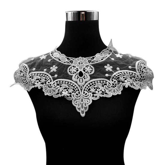 Полезная сетчатая аппликация, процесс вышивки, декоративный моющийся поддельный воротник, пришивная нашивка