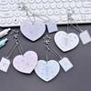 1 Inch Sweet Korean Kpop Photocard Holder Heart Style Cute Cartoon ID Card Protector Portable Key Ring Photo Card Cover Case