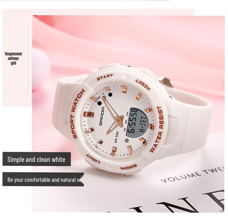 SANDA Водонепроницаемые повседневные наручные часы Dopamine Trend для мужчин и женщин