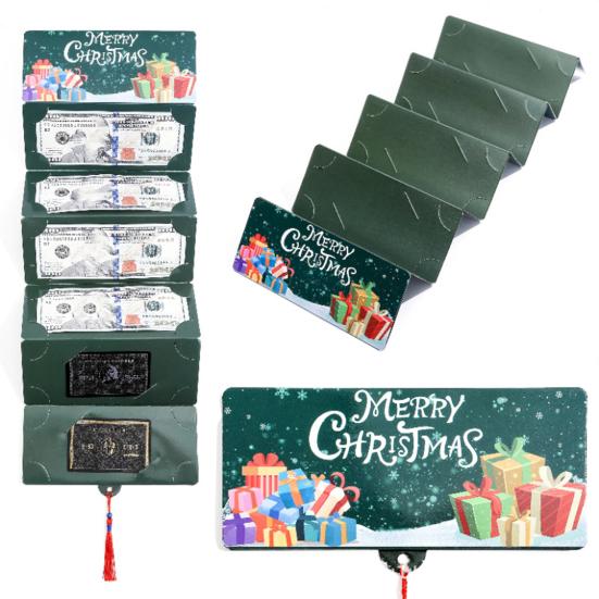 Christmas Cash Gift Envelopes Surprise Xmas Money Gift Card Holder with 6 Slots DIY
