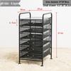 Wrought Iron A4 File Rack with Drawers - Under-Desk Document Storage Cabinet & A3 Classification Organizer