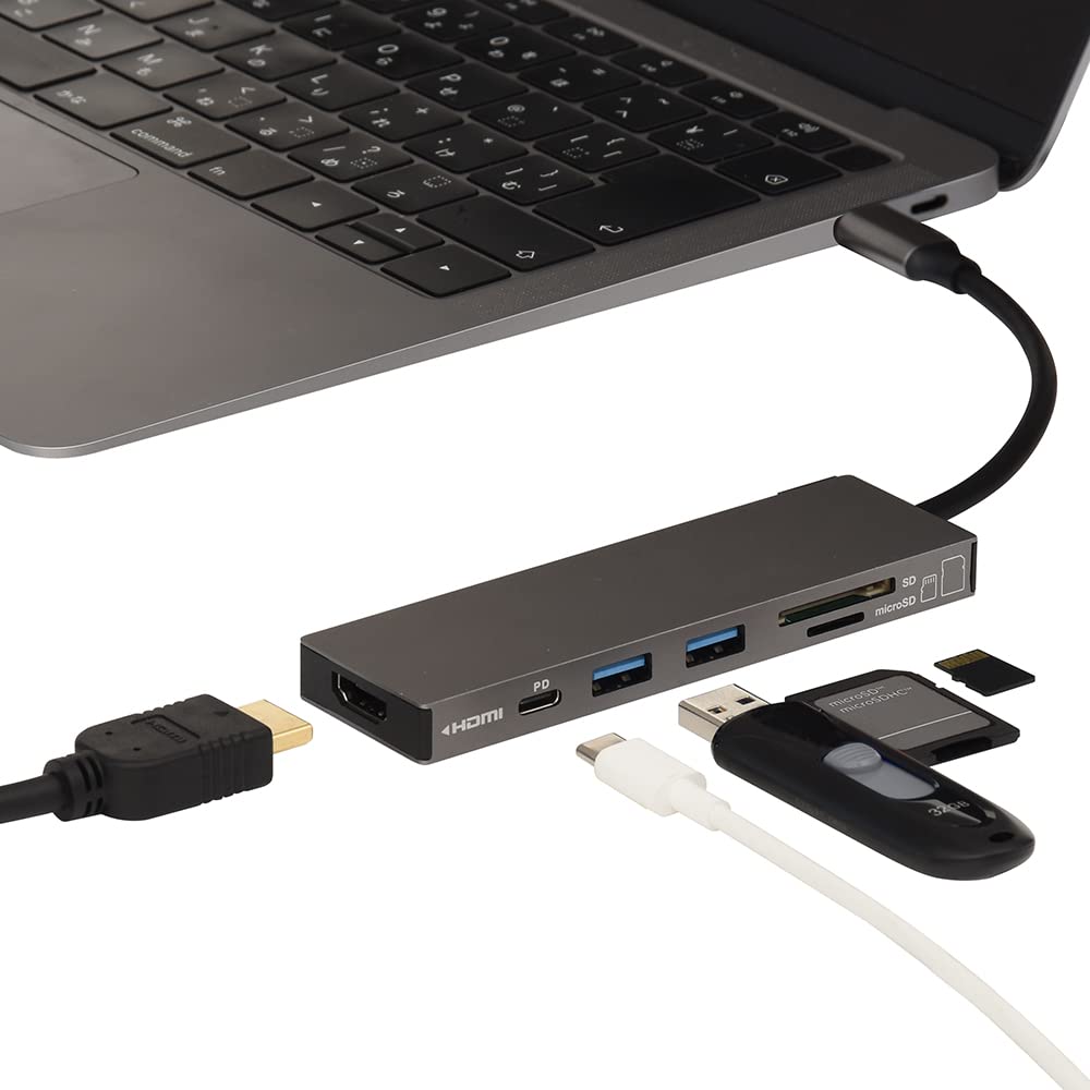 Nakabayashi Алюминиевая док-станция Digio2 с поддержкой PD, USB Type-C, 15 см, серая, Z8789