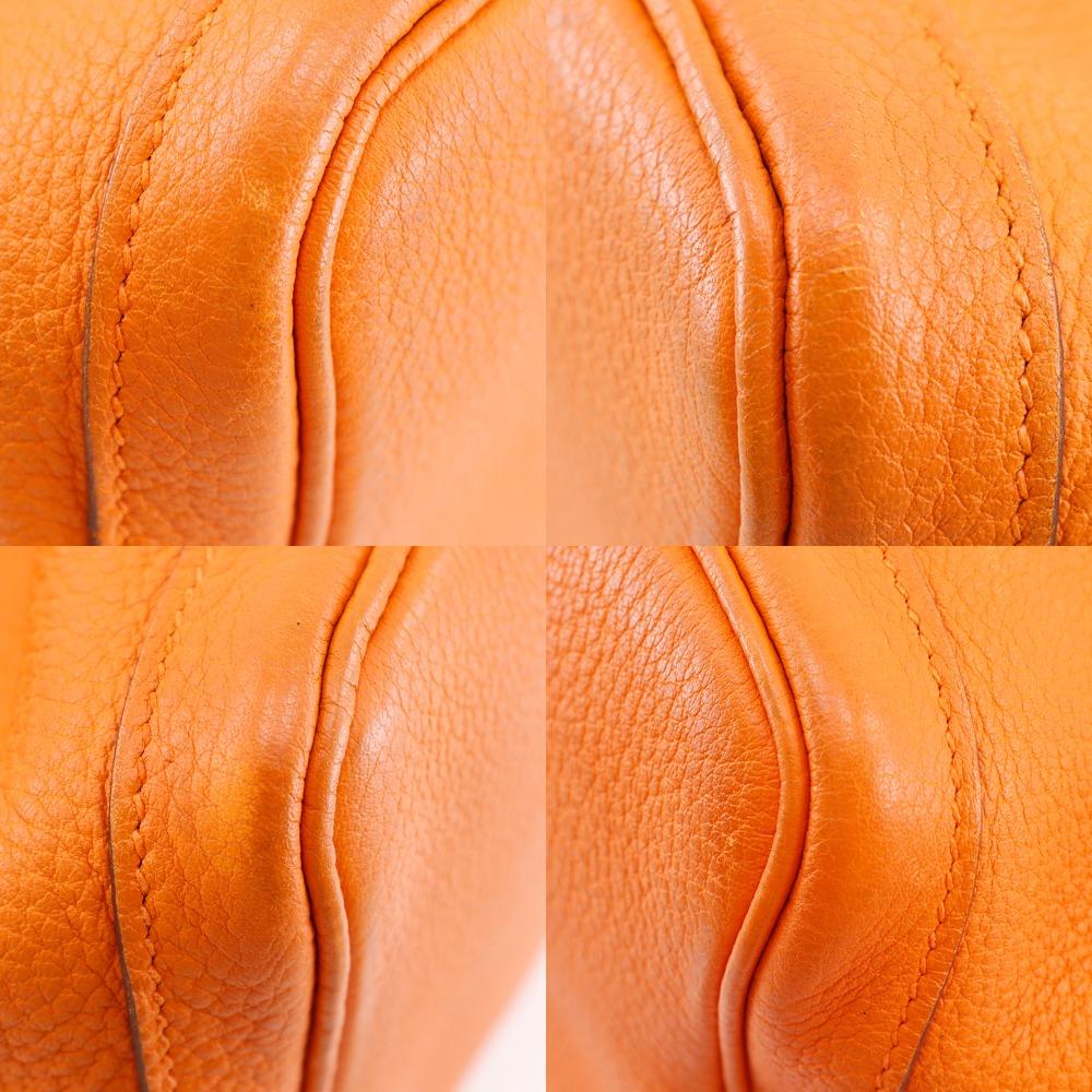 HERMES Garden party 36 PM Tote Bag Orange Negonda Women Used