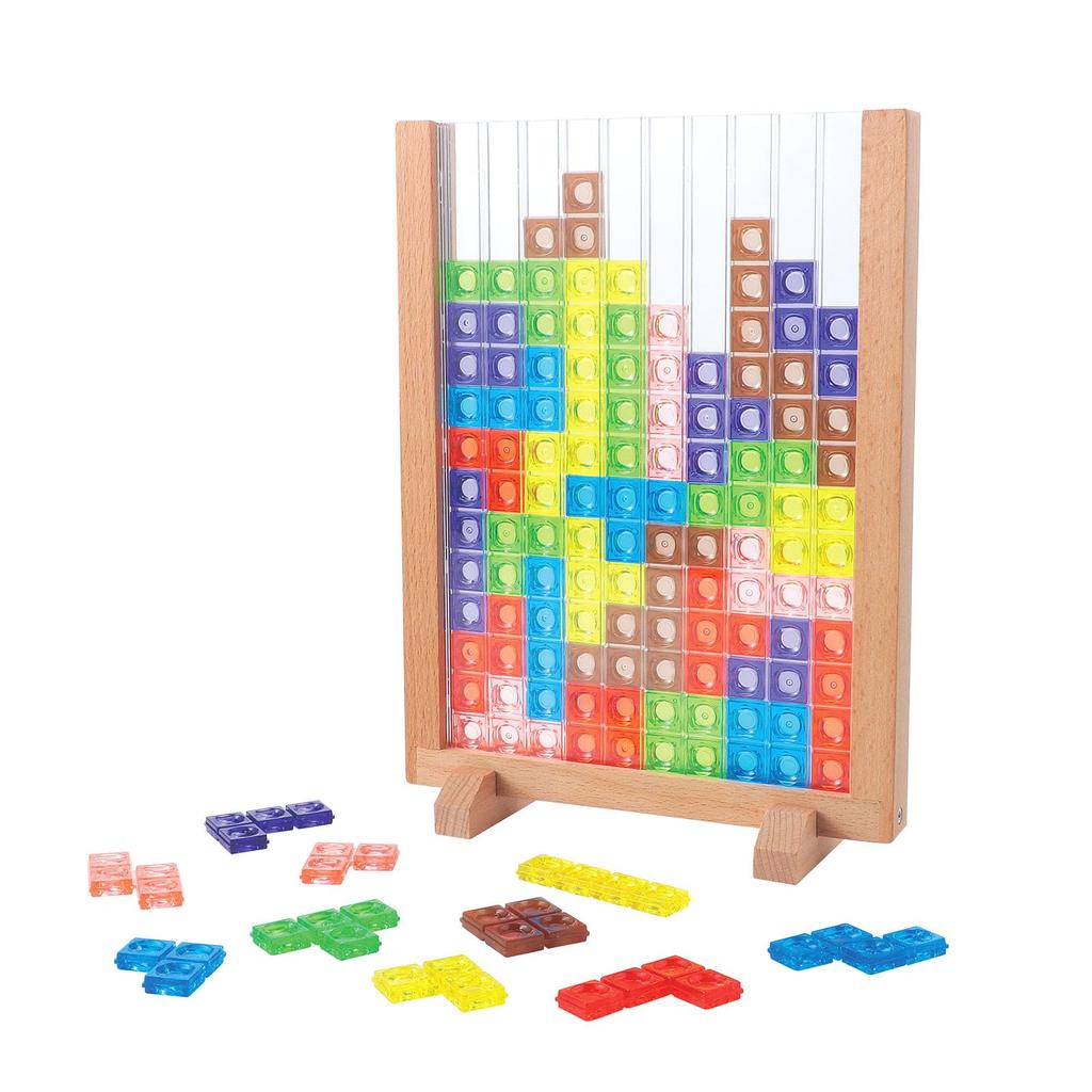ARTEC MiraTOY Colorful Tet Puzzle 21718 Miratoy Age 4 and Up Comes with a Workbook Drop Puzzle Clear Spatial Awareness Shape Spacing Color Sense