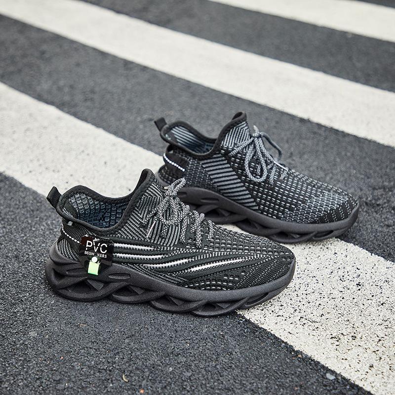 Парные стильные вязаные туфли Fly Knit, летняя новая студенческая спортивная обувь, дышащая повседневная обувь для бега