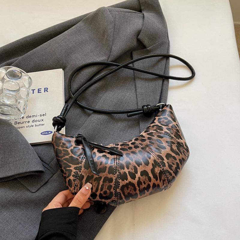 Маленькие сумки через плечо из искусственной кожи с леопардовым принтом для женщин, трендовые женские модные сумки через плечо