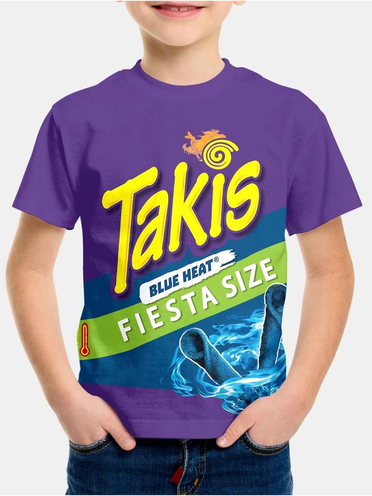 Модная детская футболка с 3D-печатью, круглый вырез, короткий рукав, для мальчиков и девочек, повседневные топы для детей