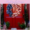 Beautifully Crafted Patriotic Burlap Independence Day Wreath 40cm For Celebrations