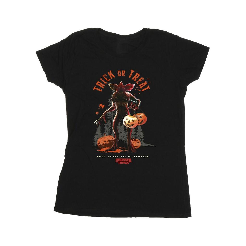 Netflix Womens/Ladies Stranger Things Trick Or Treat Demagorgon Cotton T-Shirt