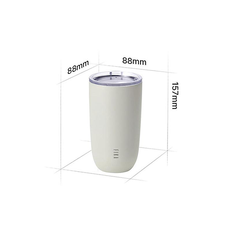 NeoFlam Стакан с плоской крышкой FIKA (500мл) слоновая кость