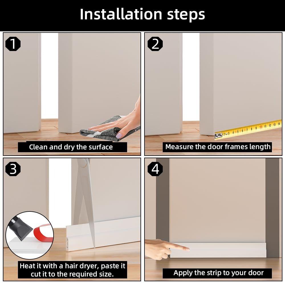 Self-adhesive Door Bottom Sealing Strip Soundproof Weather Stripping Draught Excluder  Living Room