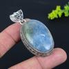 Подарочный кулон из стерлингового серебра 925 пробы с натуральным камнем ангелит 2,29 дюйма D1p85