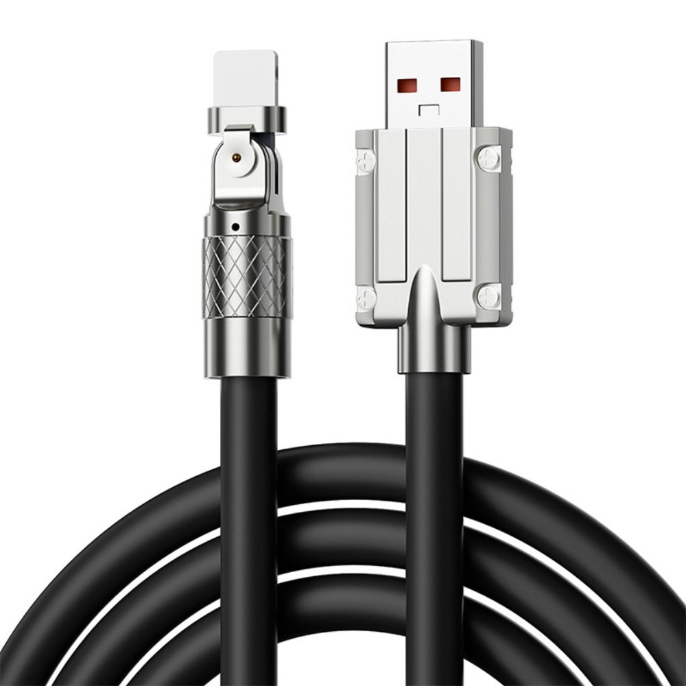 IOS/Type C/micro USB 180 градусов силиконовый кабель для передачи данных локоть цинк цинк цинковый сплав линия передачи данных зарядка телефона