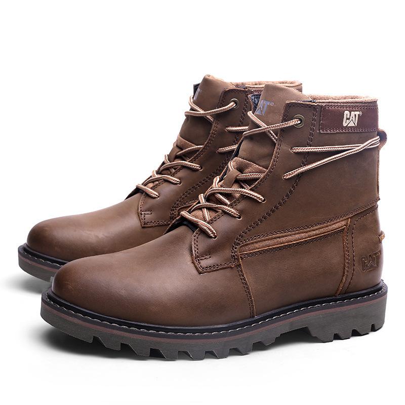 Горячие осенью и зимой, большие высокие ботинки Мартин, первый слой коровьей кожи, рабочая обувь для защиты на открытом воздухе