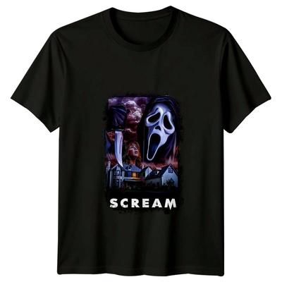 Кричать (1996) Футболка в стиле кинопостера, ретро, ​​унисекс.