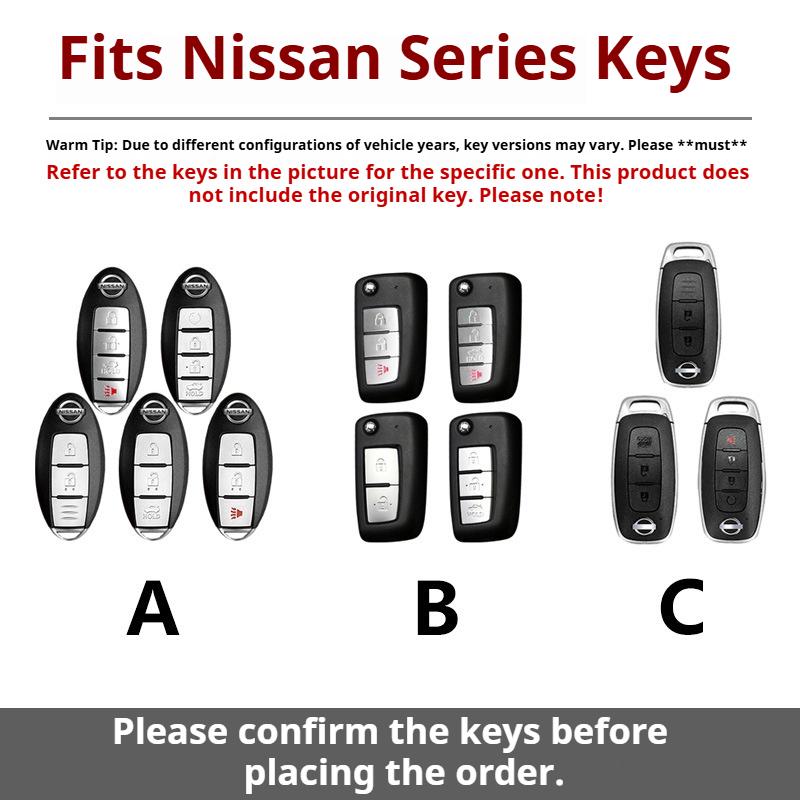 Zinc Alloy Leather Car Key Case Protection Shell Cover for Nissan Juke 2023 X-trail T33 Qasqhai J12 Kicks Ariya g Altima Teana