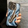 Saxophone Instrument Music Soft Phone Case For iPhone 15 16 17 Air 14 Pro Max 16E Plus 13 12 Mini Plating Anti-Fall Fundas
