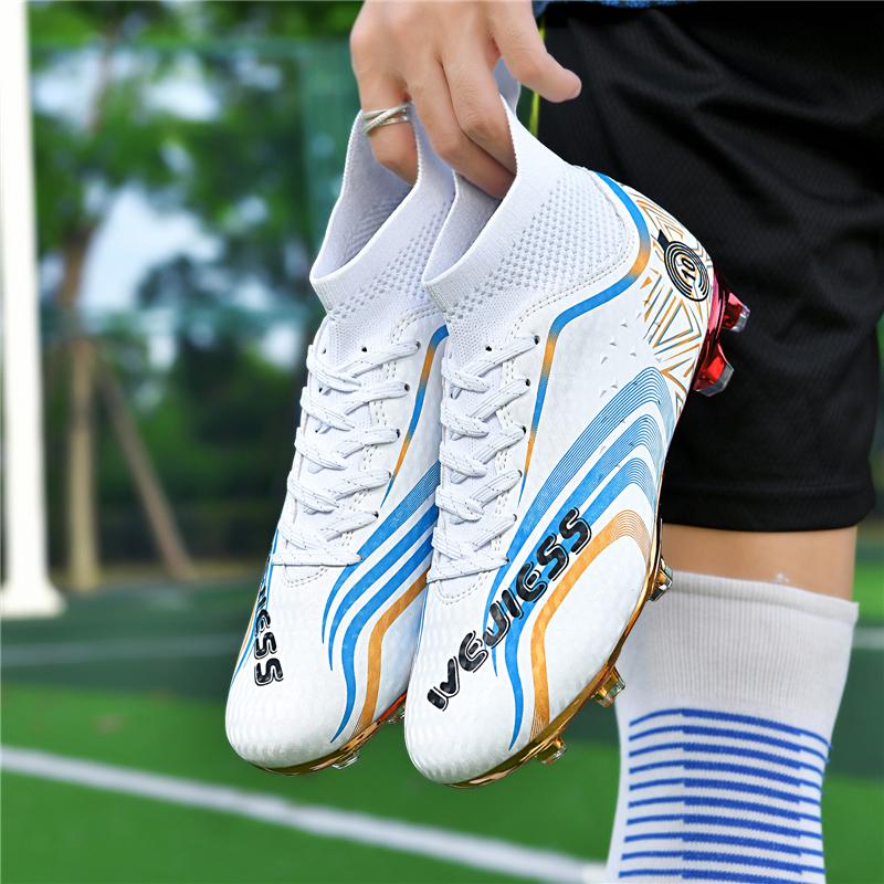 Soccer Men Professional Teenager Outdoor Lightweight Football Shoes Comfortable Grass Breathable Lace-up Football Boots