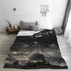 Soft BlanketKids Travel Gaza War Scream Black Grunge  Throw Blanket  Flannel Bedspread For Outdoor Novelty Sofa Bed Cover