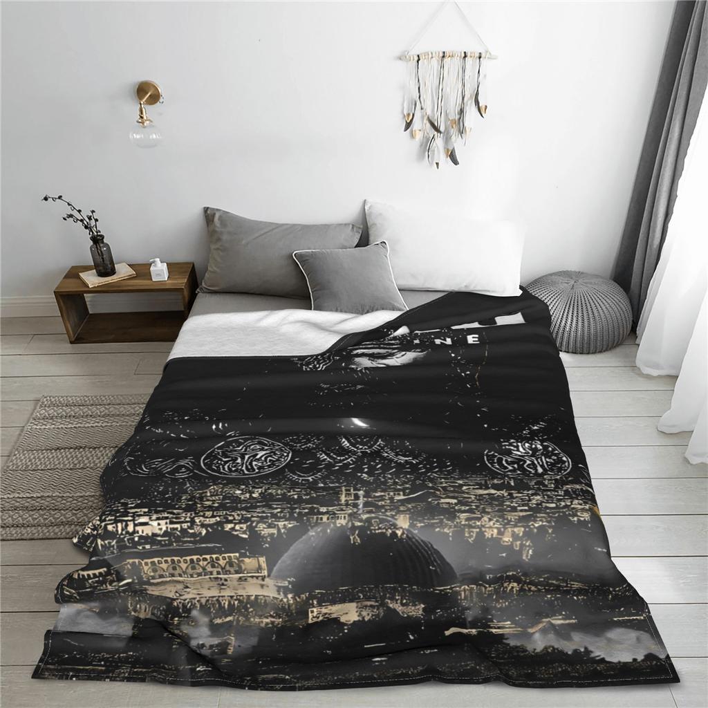 Soft BlanketKids Travel Gaza War Scream Black Grunge  Throw Blanket  Flannel Bedspread For Outdoor Novelty Sofa Bed Cover