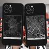 Для Iphone 13 11 12 14 Pro Max Mini Plus Xs Xr Черный чехол Россия Москва Путешествие Страна Город Эскиз Карта Силиконовый защитный чехол