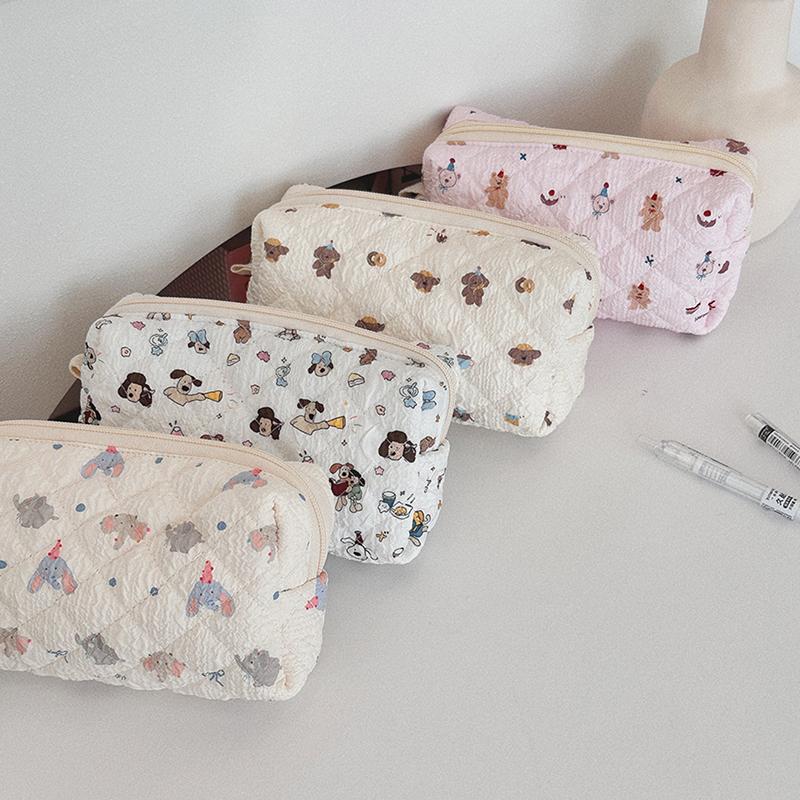 Cute Cartoon Print Women'S Cosmetic Bag Portable Ladies Makeup Case Travel Storage Bags Casual Female Clutch Purse