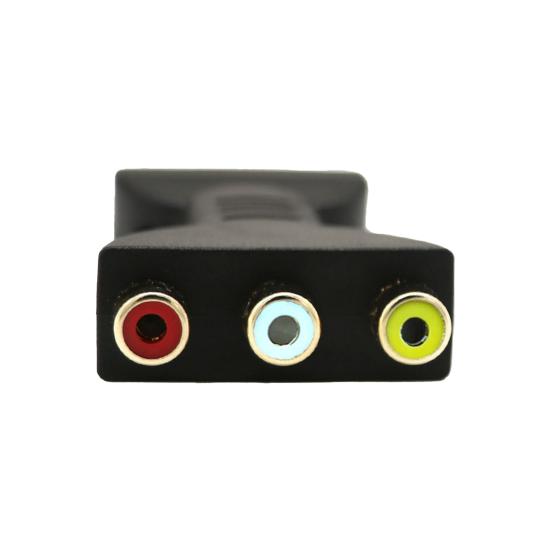 Video Audio Adapter Gold-plated High Resolution Portable HDMI-compatible to 3 RGB RCA AV Component Converter for TV