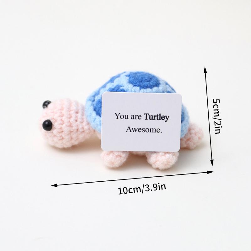 Crochet Positive Energy Dolls Mini Pocket Hug Handmade Plush Knitted Doll Hand-woven Gifts Crochet Animals Desktop Decoration 