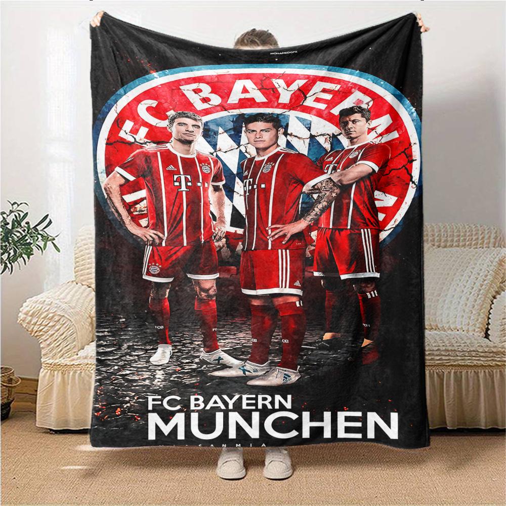 Fc Bayern Munich Team Blankets Flannel Printed Breathable Warm Throw Blanket for Home Office Bedspreads 0708a127
