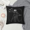 Vitruvian Man Rock Star Square Pillowcase Polyester Linen Velvet Pattern Zip Decorative Home Cushion Cover 45X45