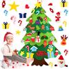 DIY Felt Christmas Tree Christmas Decoration for Home New Year Christmas Ornaments Santa Claus Xmas Kids Gifts