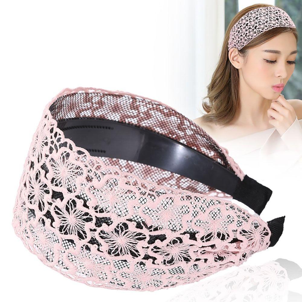 Toothed Non-slip Hairbands Hair Accessories Lace Turban Exquisite Hair Hoop