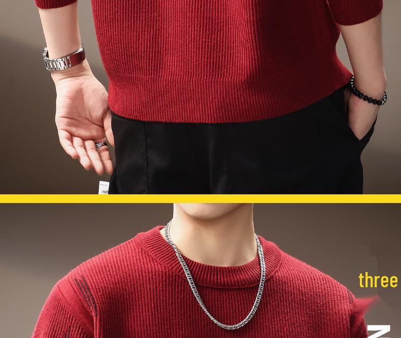 Men's Autumn Luxury Soft Knit Sweater - Versatile, Trendy & Casual Round Neck Hoodie