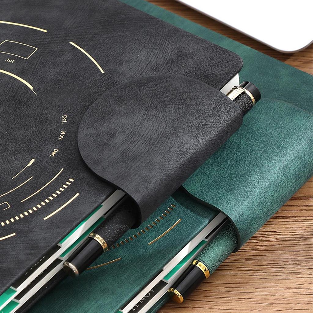 A5 Student Daily Planner, 2025 Diary, Buckle 365-day Planner, Thickened Business Meeting Record Book, Memo, 202 Sheets 404 Pages