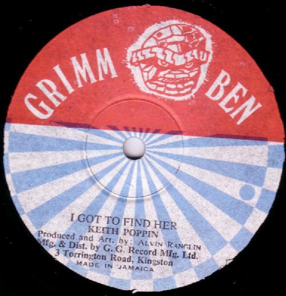 12-дюймовая пластинка KEITH POPPIN I Got To Find Her NONE Grimm Ben Ямайка Регги Ска Даб Б/у