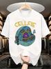 1pc Male Graphic T Shirt Funny Cellfie Biology Cell Print Short Sleeve Crew Neck for Teenagers, for Teenager