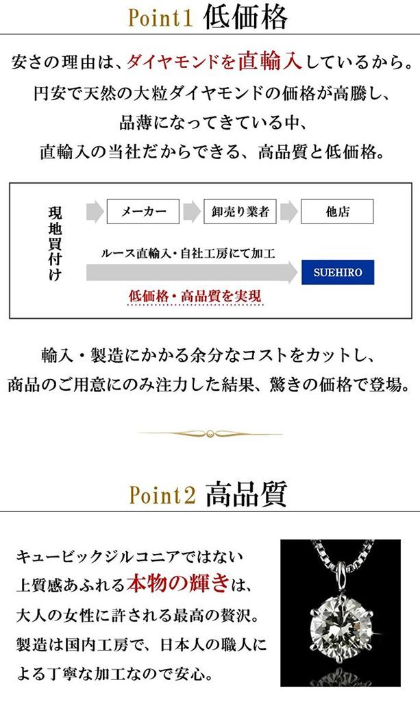 Platinum Diamond Necklace with a Single for Diamond, 0.3 Carat, Women.