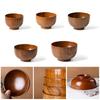 Natural Jujube Wood Noodle Bowl Handmade Round Soup Salad Bowl Food-Safe Oil Finish Handcrafted Rice Mug for Tea Coffee