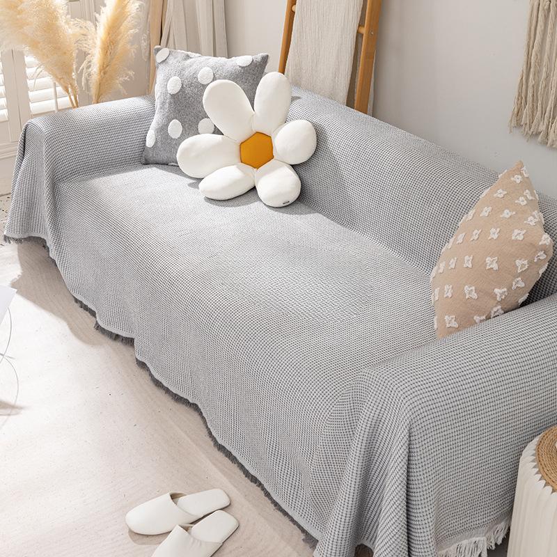 Хлопково-льняное диванное полотенце в скандинавском стиле, не царапающаяся подушка, чехол для дивана, ткань, полностью покрытый универсальный коврик для дивана, одеяло для кемпинга на открытом воздухе