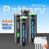 1.5V AA Li-ion Battery 3000 mWh USB AA Rechargeable Lithium Battery AA Li-polymer Batteries With USB Cable for Remote Control Mouse