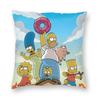 Simpsons Cartoon Pillowcase Printing Polyester Cushion Cover Decoration  Throw Pillow Case Cover Bedroom Square cm