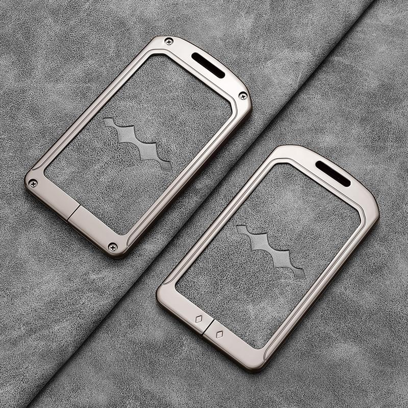 For BYD Formula Leopard 5 8 3 Ti3 Car Key Case Zinc Alloy Leather Key Shell Fob Cover Protection Keychain Holder Car Accessories
