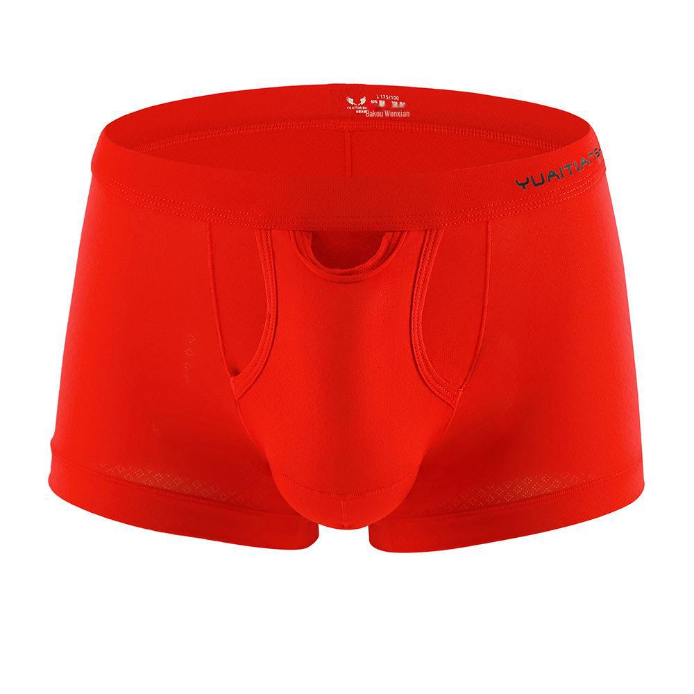 Мужские боксеры-трусы из нейлоновой сетки с дышащей отделкой и средней посадкой, японский стиль