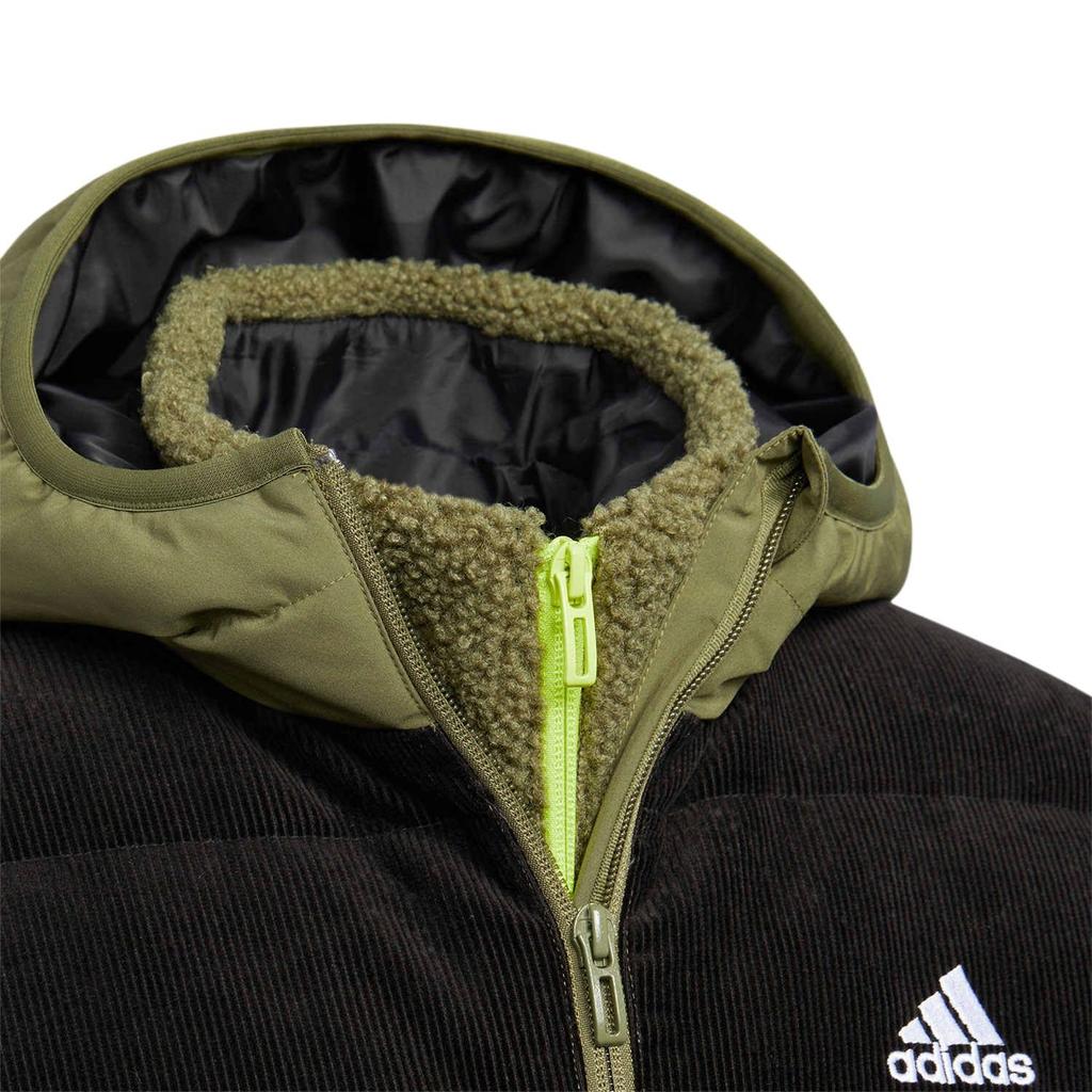 adidas Детская пуховая куртка темно-оливкового цвета H45025