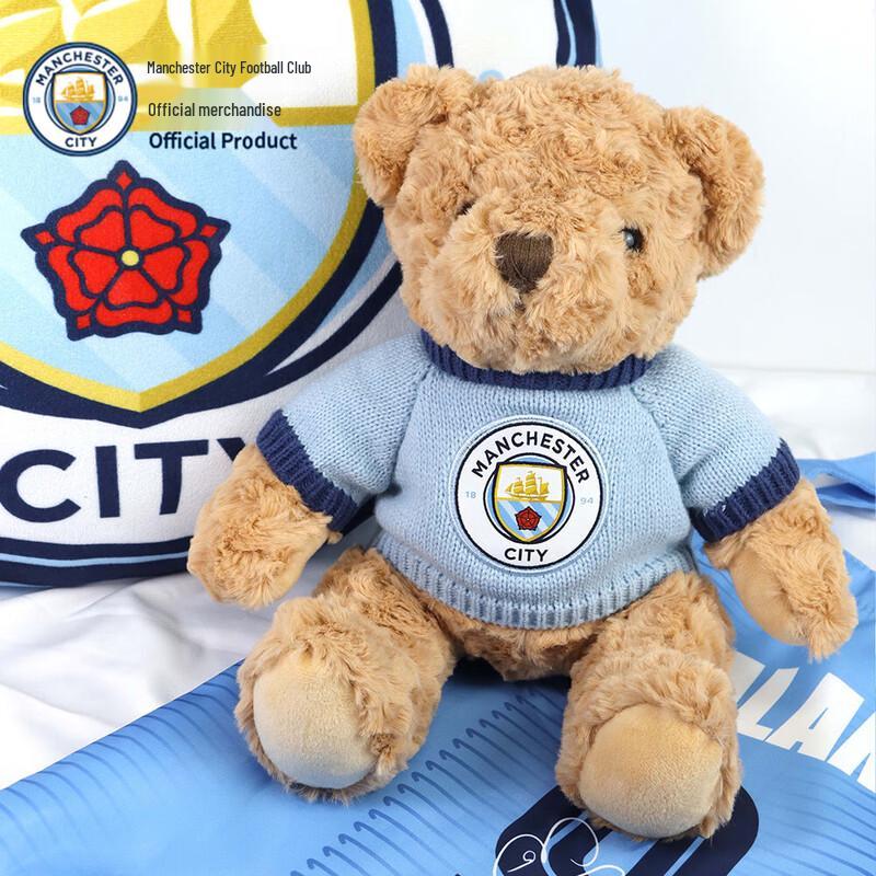 Official Manchester City Plush Bear Player Badge