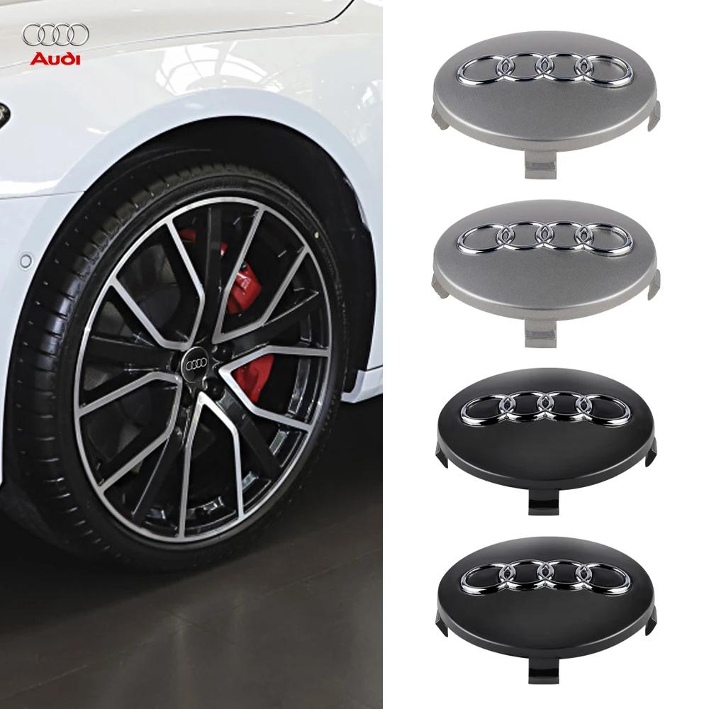4PCS 59mm Car Wheel Center Hub Caps Hubcap Tire Rim Covers Replacement Decoration For Quattro For r1 A1 A3 8P A4 B5 B6 B7 B8v1