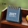 Compact Table Calendar for Home Mini Desk 2026-2027, Oct 2026 to Dec 2027 Standing Flip Small Portable Desktop Ornament Calendar, 14 Monthly
