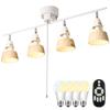 Kyodo Lighting GT-DJ-4QW-9WT-2 Потолочный точечный светильник, 4 лампы, Диммируемый, С изменяемым цветом, с LED-лампами 60 Вт, Пульт дистанционного управления, Натуральный цвет, E26,