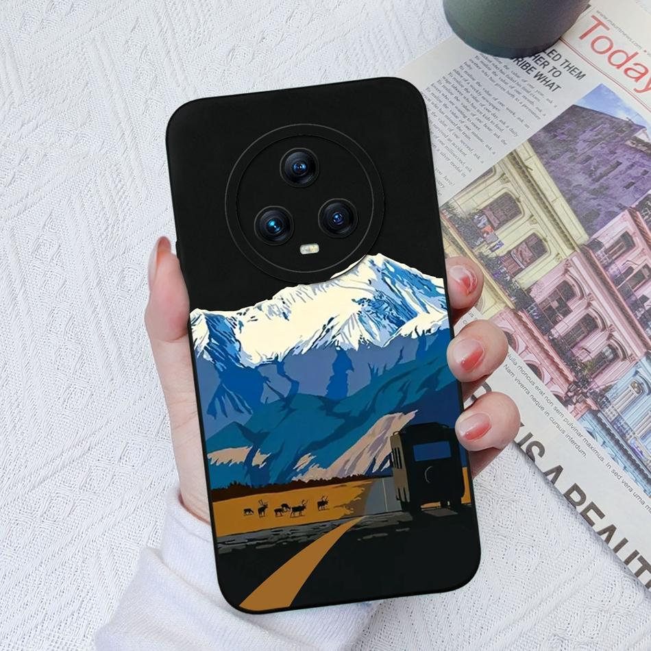 Чехол для телефона Honor Magic 5 Pro Модный Противоударный Жидкий Силикон Защита Камеры Чехол-Ракушка Для Huawei Honor Magic5 Pro